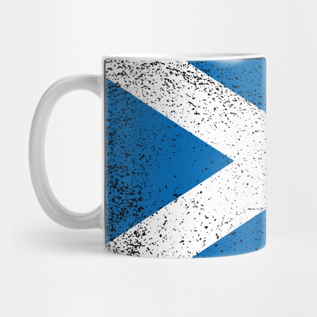 Distressed Scottish Saltire St Andrews Flag Design by MacPean